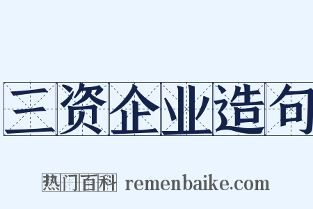 三资企业造句是什么意思的图片